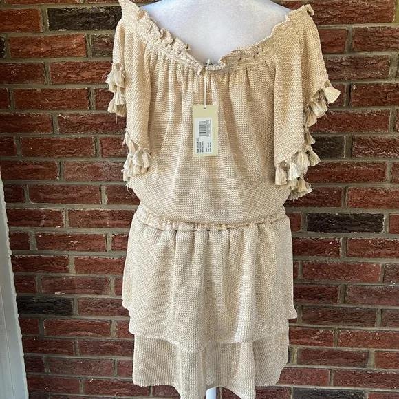 Ramy Brook Marshall Metallic-Knit Minidress Size Large NWT - Picture 5 of 6